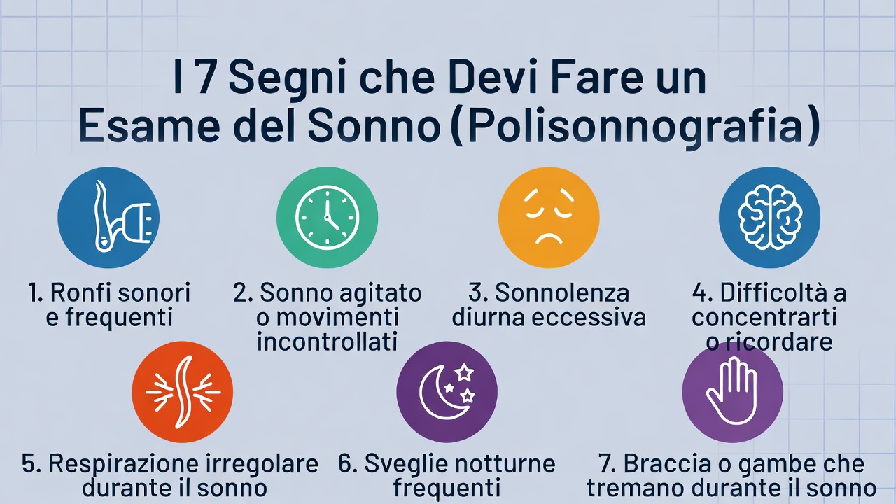 I 7 Segni che Devi Fare un Esame del Sonno (Polisonnografia)